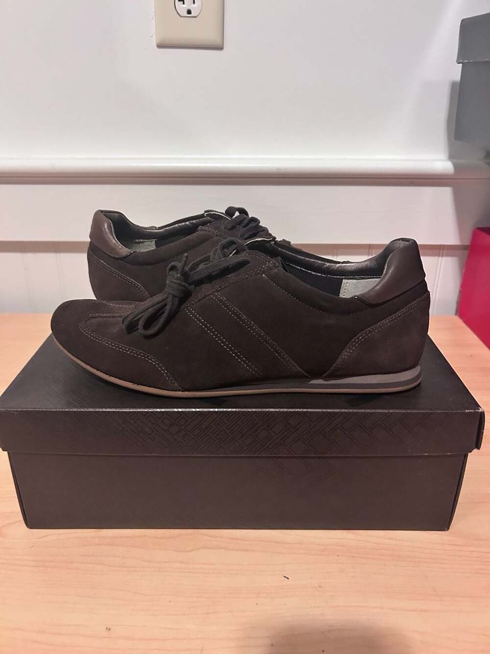 Cole Haan Air Rianna Lace Up Suede Sneakers Brown Size 9.5 B